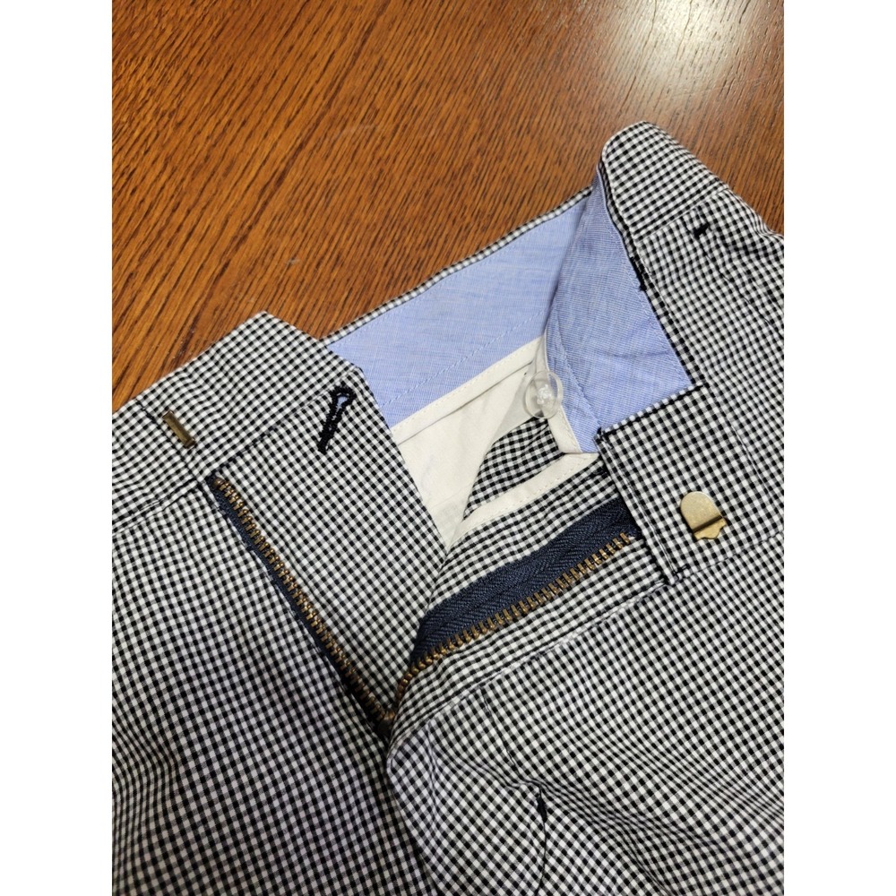 J.Crew Chino Shorts Men 31 Black White Gingham 11" Inseam Cotton Preppy Casual - Picture 9 of 9
